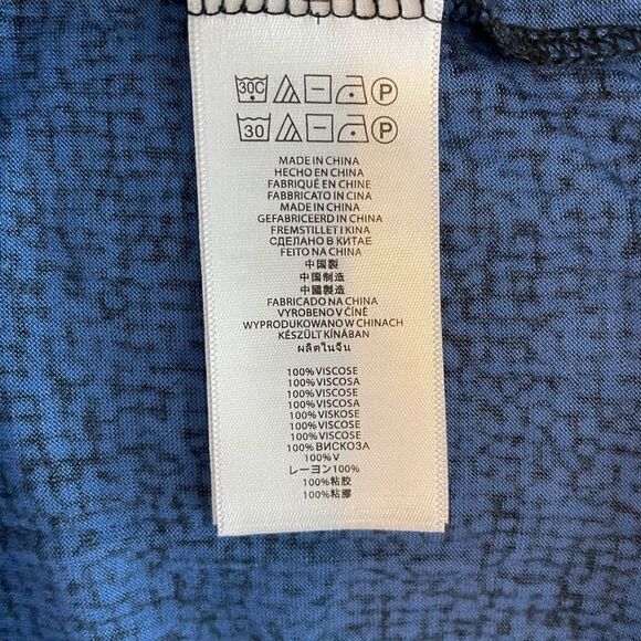 Michal Kors Blue and Black Blouse Top Size PM EUC - Picture 7 of 7